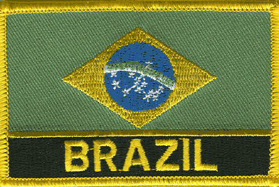 Brazil Flag Patch - Wth Name