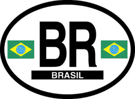 Brazil Reflective Oval Decal