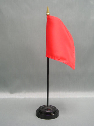 Bright Red Miniature Rayon Flag