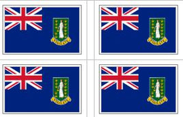 British Virgin Islands Flag Stickers - 50 per sheet