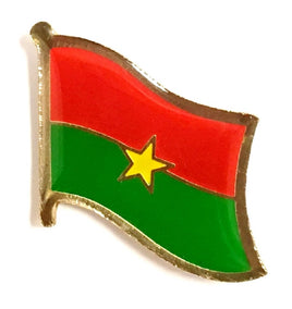 Burkina Faso Flag Lapel Pins - Single