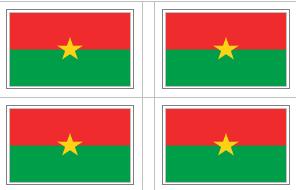 Burkina Faso Flag Stickers - 50 per sheet
