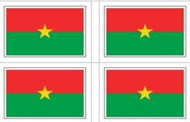 Burkina Faso Flag Stickers - 50 per sheet