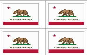 California State Flag Stickers - 50 per sheet