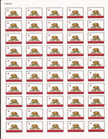 California State Flag Stickers - 50 per sheet