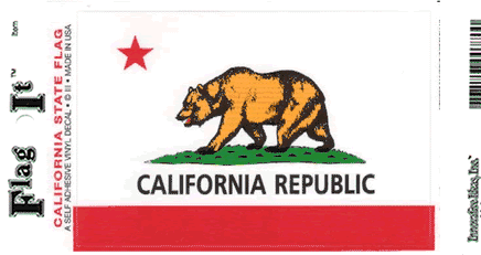 California State Vinyl Flag Decal