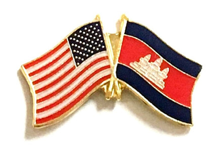 Cambodian Friendship Flag Lapel Pins