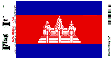 Cambodian Vinyl Flag Decal
