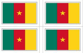 Cameroon Flag Stickers - 50 per sheet