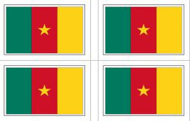 Cameroon Flag Stickers - 50 per sheet
