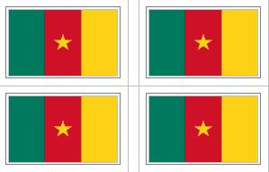 Cameroon Flag Stickers - 50 per sheet