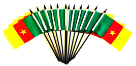 Cameroon Polyester Miniature Flags- 12 Pack