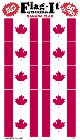 Canada Flag-It Stickers - 50 per pack