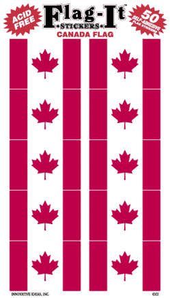 Canada Flag Stickers - 50 per pack