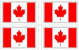 Canadian Flag Stickers - 50 per sheet