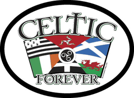Celtic Oval Decal With Motto