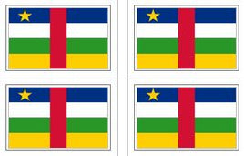 Central African Republic Flag Stickers - 50 per sheet