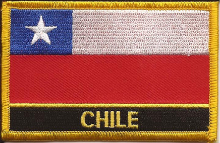 Chile Flag Patch - Wth Name