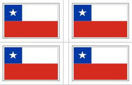 Chile Flag Stickers - 50 per sheet