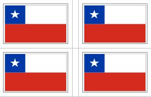 Chile Flag Stickers - 50 per sheet