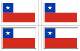 Chile Flag Stickers - 50 per sheet