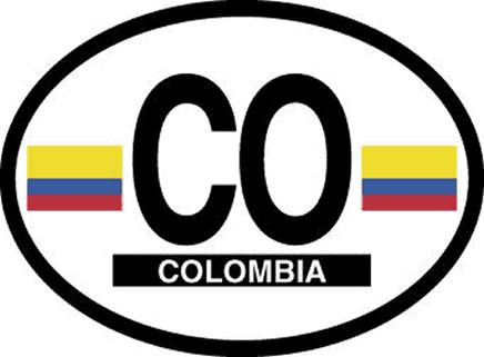 Colombia Reflective Oval Decal