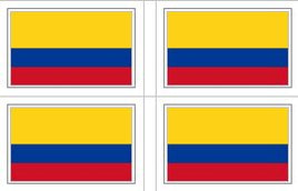 Colombian Flag Stickers - 50 per sheet