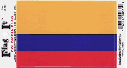 Colombian Vinyl Flag Decal