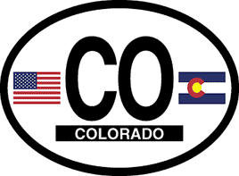 Colorado Reflective Oval Decal