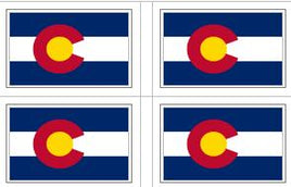 Colorado State Flag Stickers - 50 per sheet