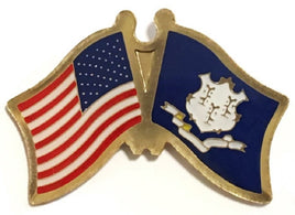 Connecticut State Flag Lapel Pin - Double
