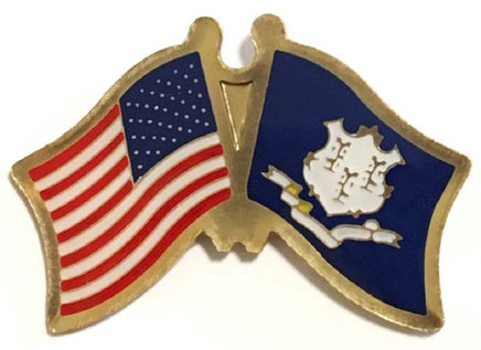 Connecticut State Flag Lapel Pin - Double