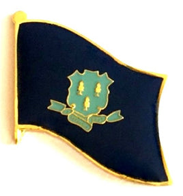 Connecticut State Flag Lapel Pin - Single