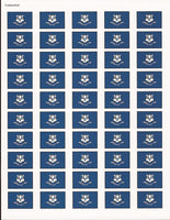 Connecticut State Flag Stickers - 50 per sheet