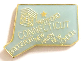 Connecticut State Lapel Pin - Map Shape