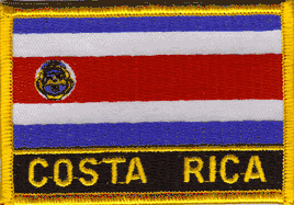 Costa Rica Flag Patch - Wth Name