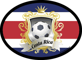 Costa Rica Soccer Oval Decal