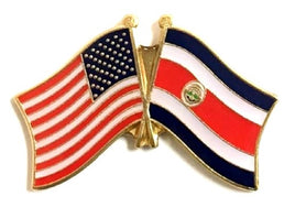 Costa Rican Friendship Flag Lapel Pins