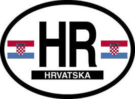 Croatia Reflective Oval Decal