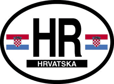 Croatia Reflective Oval Decal