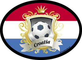 Croatia Soccer Oval Decal