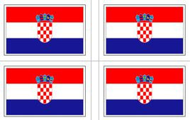 Croatian Flag Stickers - 50 per sheet