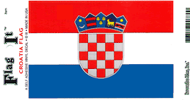 Croatian Vinyl Flag Decal