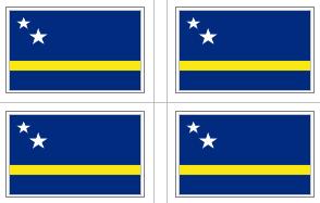 Curacao Flag Stickers - 50 per sheet