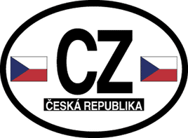 Czech Republic Reflective Oval Decal