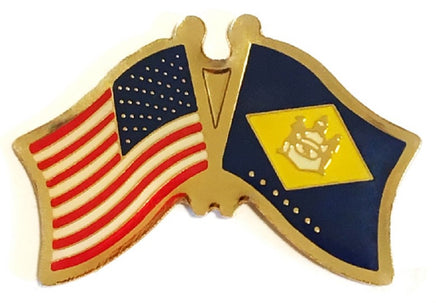 Delaware State Flag Lapel Pin - Double