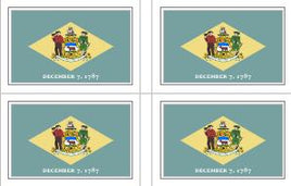 Delaware State Flag Stickers - 50 per sheet