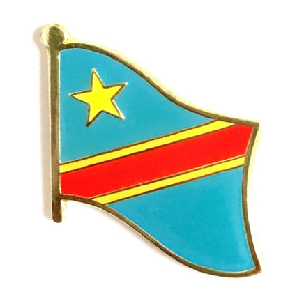 Democratic Republic of Congo Flag Lapel Pins - Single