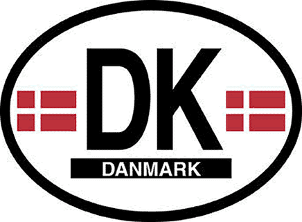 Denmark Reflective Oval Decal