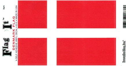 Denmark Vinyl Flag Decal